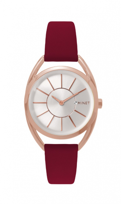 Dámské hodinky Q MINET ICON vínové MWL5074