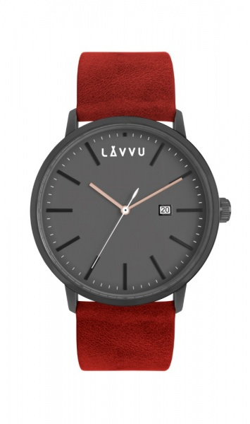Pánské hodinky Q LAVVU šedo červené LWM0131