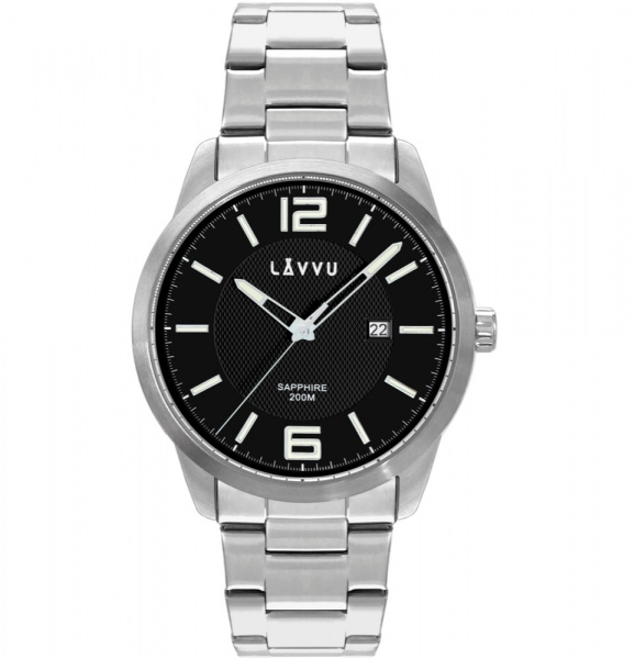 Pánské hodinky Q LAVVU DYKKER Black nerez LWM0192