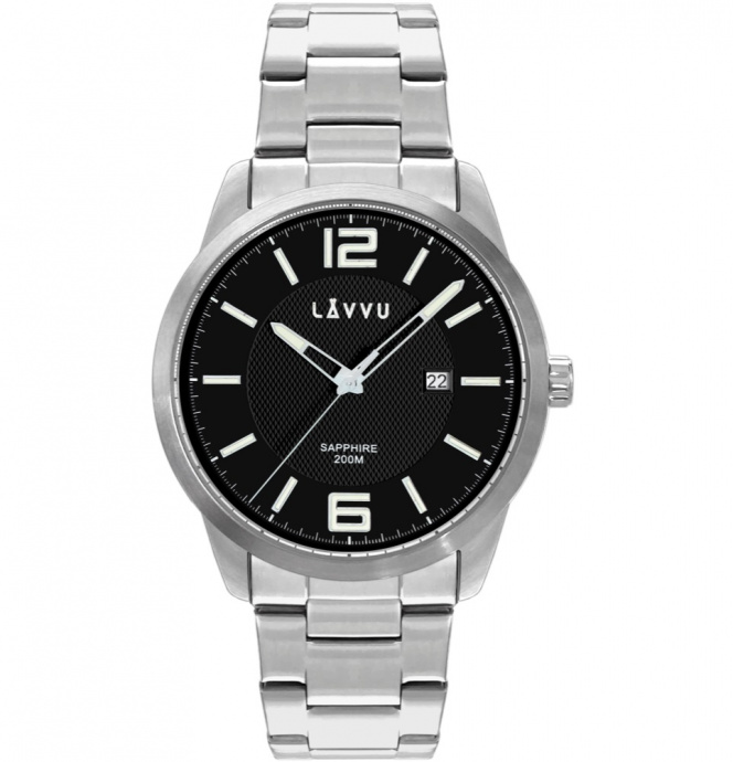 Pánské hodinky Q LAVVU DYKKER Black nerez LWM0192