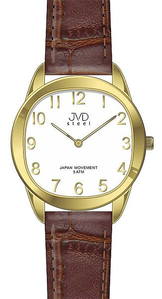 Dámské hodinky Q JVD zlacené nerezové 5atm J4115.2