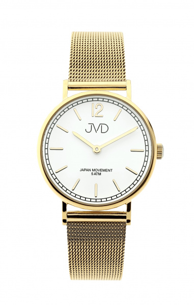 Dámské hodinky Q JVD nerezové IPGold J4164.3