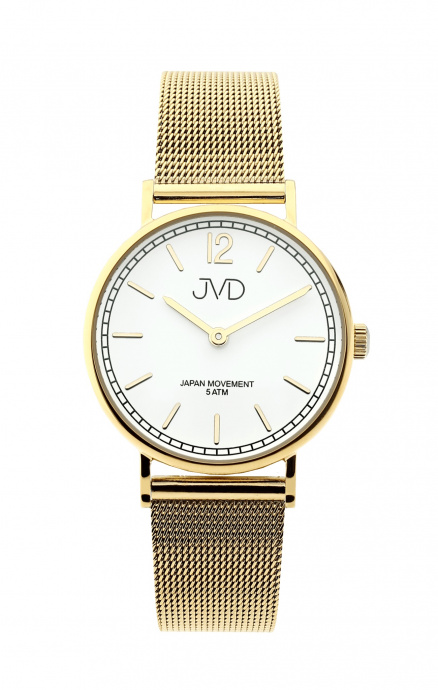 Dámské hodinky Q JVD nerezové IPGold J4164.3