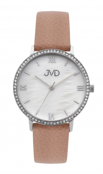 Dámské hodinky Q JVD nerezové zirkony J4183.1