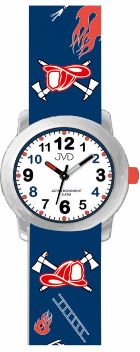 Dětské hodinky Q JVD modré hasiči J7172.2