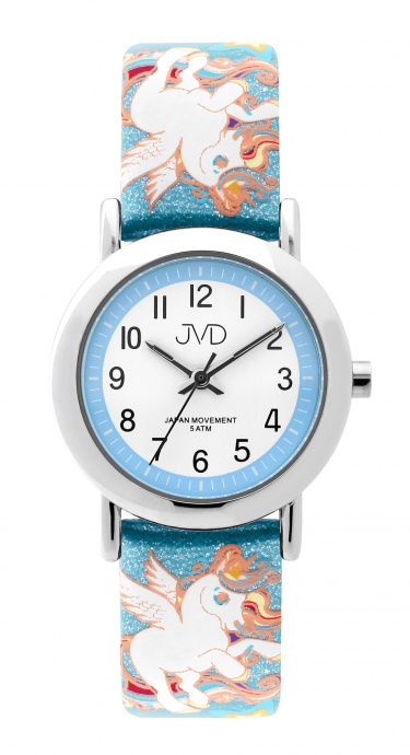 Dětské hodinky Q JVD jednorožec modrý J7179.9