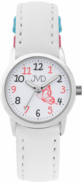 Dětské hodinky QJVD bílé motýl J7198.1