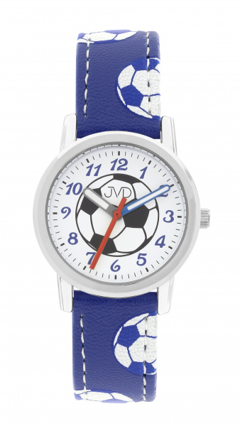 Dětské hodinky Q JVD fotbal tmavě modré J7202.1