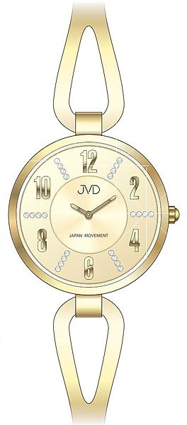Dámské hodinky Q JVD zlacené nerez JC073.4