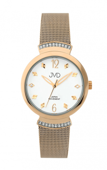 Dámské hodinky Q JVD růžové zlacení JC096.2