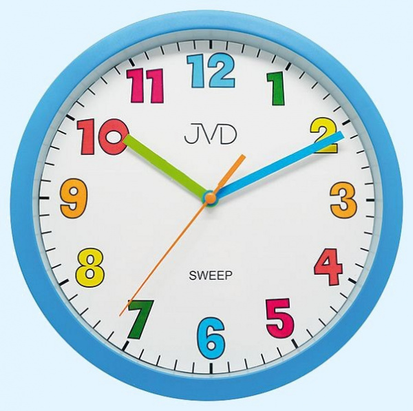 Nástěnné hodiny Q JVD HA46.1 plastové modré