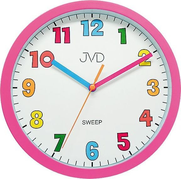 Nástěnné hodiny Q JVD HA46.2 plastové červené