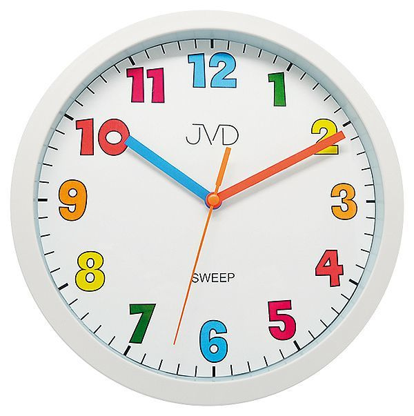 Nástěnné hodiny Q JVD HA46.3 plastové bílé