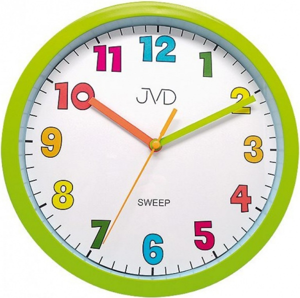 Nástěnné hodiny Q JVD HA46.4 plastové zelené