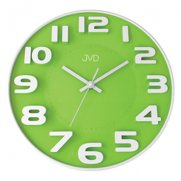 Nástěnné hodiny Q JVD HA5848.1 plastové zelené