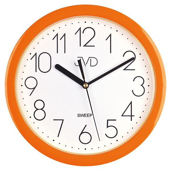 Nástěnné hodiny Q JVD HP612.11 plastové oranžové