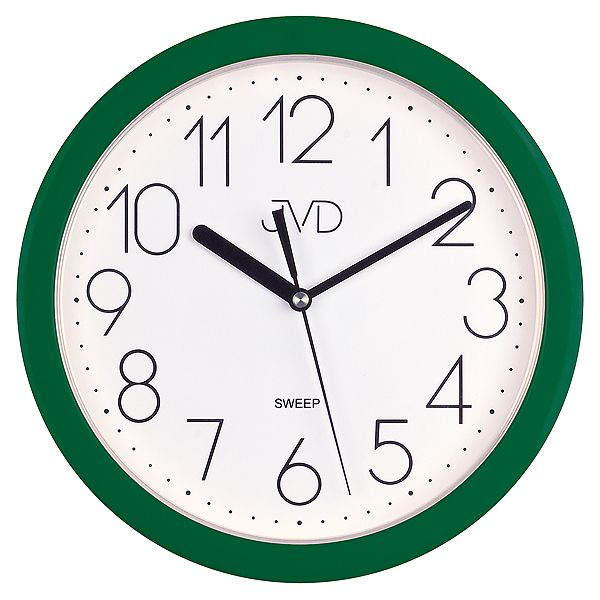 Nástěnné hodiny Q JVD SWEEP HP612.13 plastové zelené