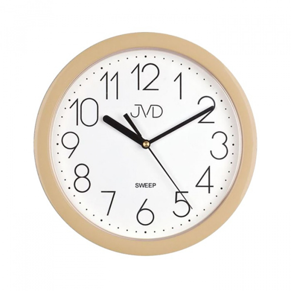 Nástěnné hodiny Q JVD HP612.15 plastové béžové
