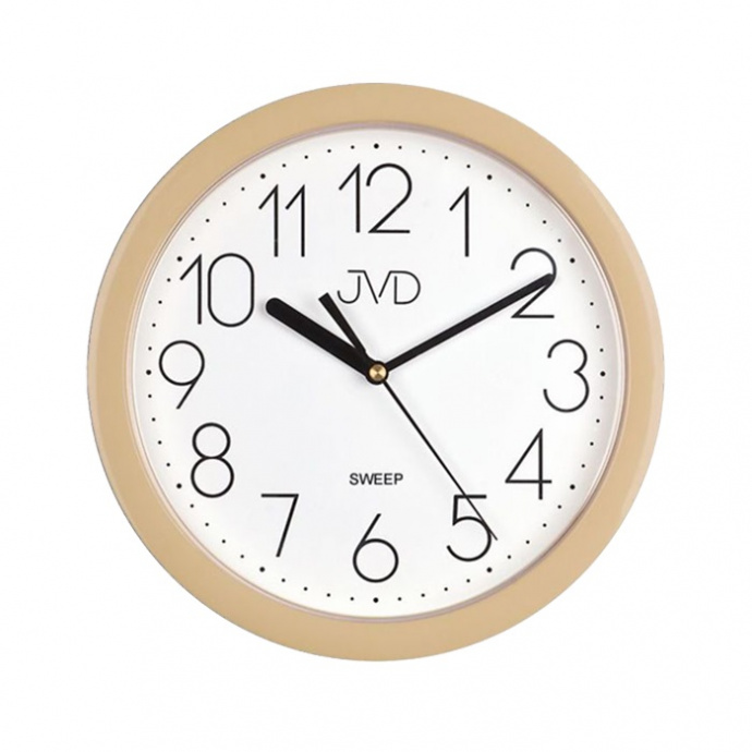 Nástěnné hodiny Q JVD HP612.15 plastové béžové