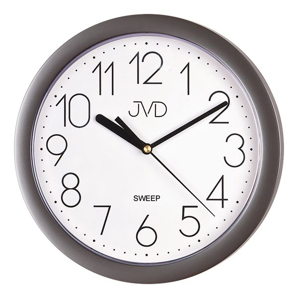 Nástěnné hodiny Q JVD HP612.25 plastové šedé