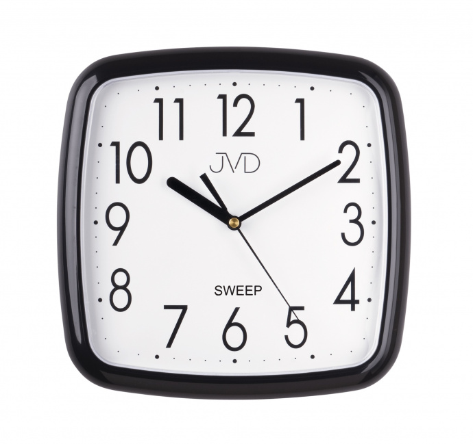 Nástěnné hodiny Q JVD HP615.11 plastové černé