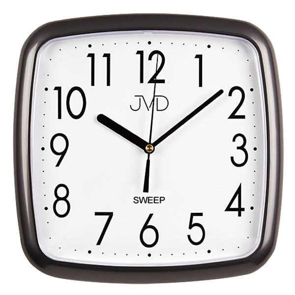 Nástěnné hodiny Q JVD SWEEP HP615.17 plastové šedé