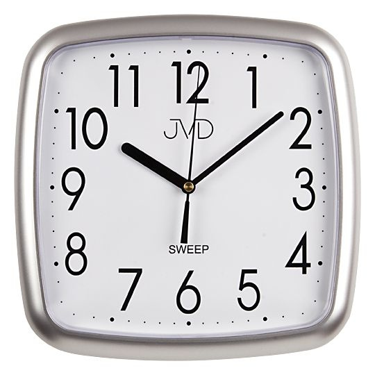 Nástěnné hodiny Q JVD HP615.2 plastové stříbrné