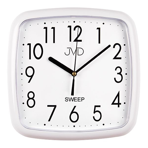 Nástěnné hodiny Q JVD SWEEP HP615.5 plastové bílé