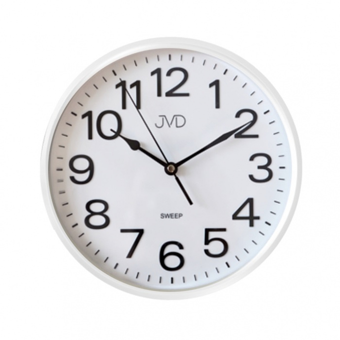 Nástěnné hodiny Q JVD HP683.6 plast/sklo bílé