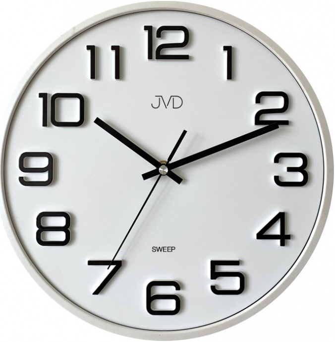 Nástěnné hodiny Q JVD HX2472.3 plastové bílé