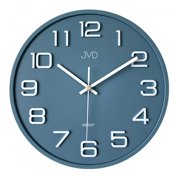 Nástěnné hodiny Q JVD HX2472.4 modro-šedé