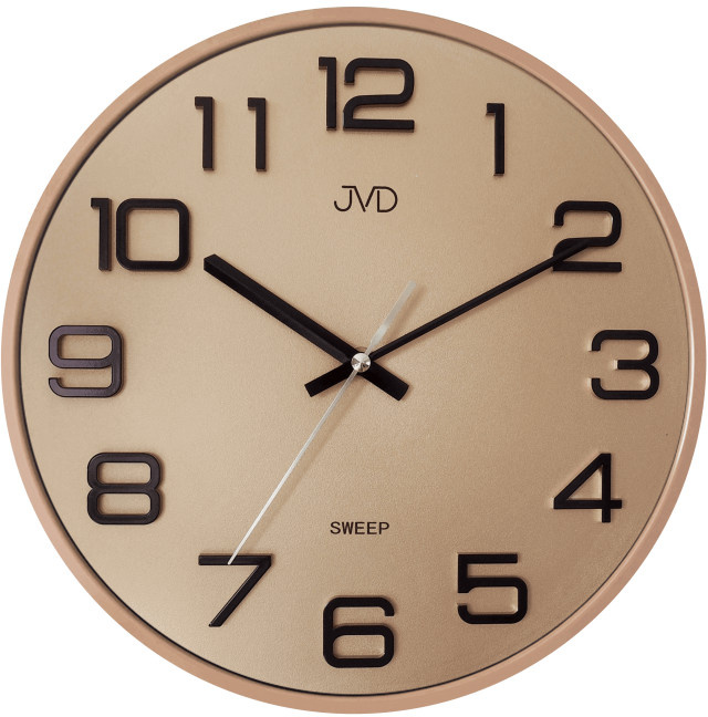 Nástěnné hodiny Q JVD HX2472.8 plast/sklo rose