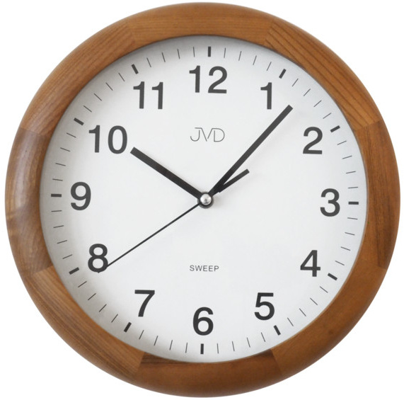 Nástěnné hodiny Q JVD NS19020/11 dřevo dub